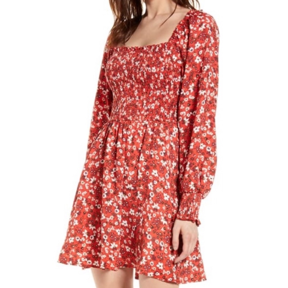 Band of Gypsies Smocked Bodice Long Sleeve…